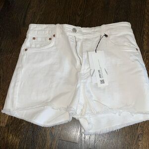 Zara White Denim Shorts